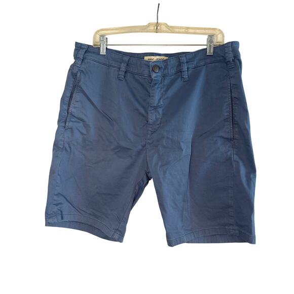 Mavi Blue Chino Style Flat Front Shorts Men’s Size 38 Classic Casual Summer - Picture 1 of 5
